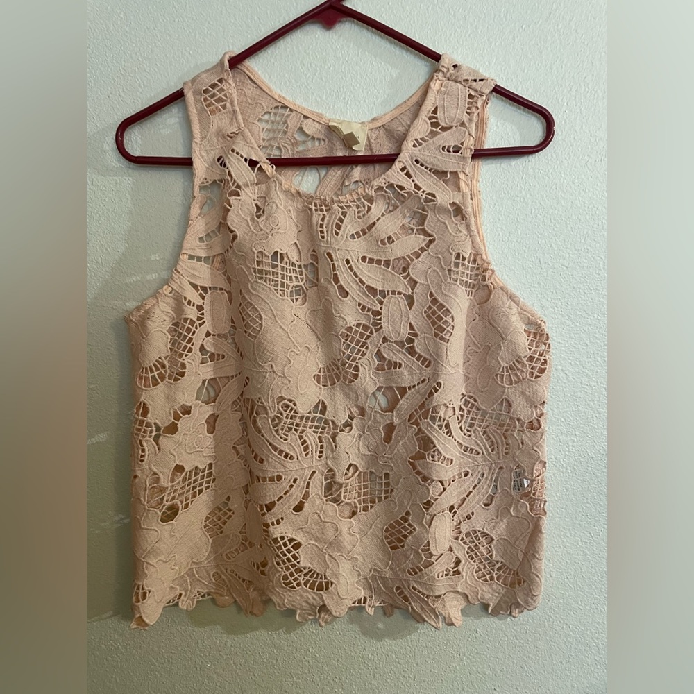 NWOT Pink floral tank top